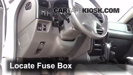 Interior Fuse Box Location: 1998-2004 Isuzu Rodeo - 2004 Isuzu Rodeo S